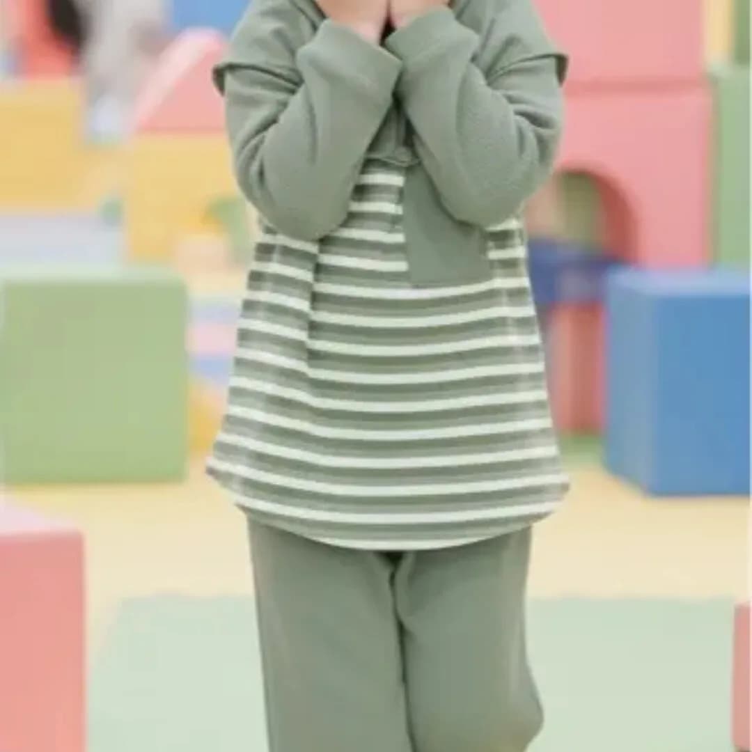MAMIEKIDS ONESET COZY SAGE - Setelan Anak Perempuan Knit Nyaman 2