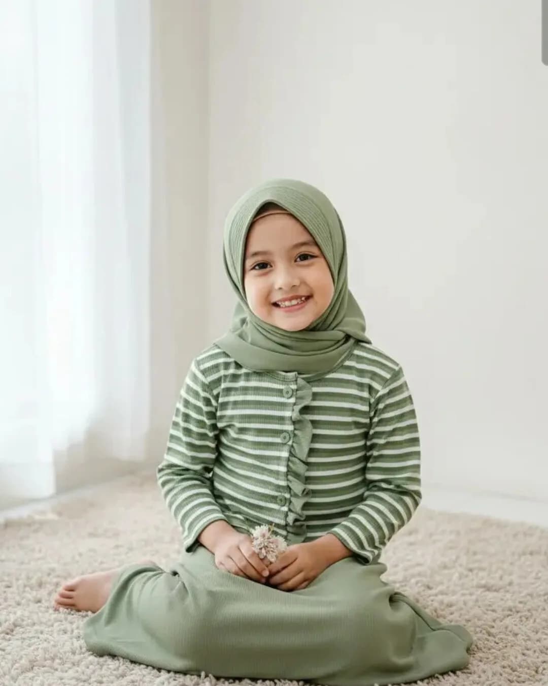 ALUNA KNIT OUTER - Gamis Dress Anak Perempuan Outer Knit Nyaman 7
