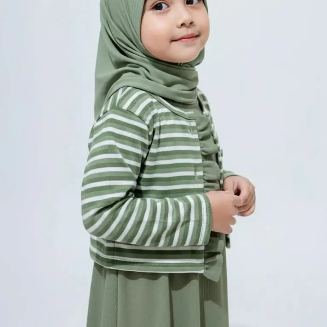 ALUNA KNIT OUTER - Gamis Dress Anak Perempuan Outer Knit Nyaman 2