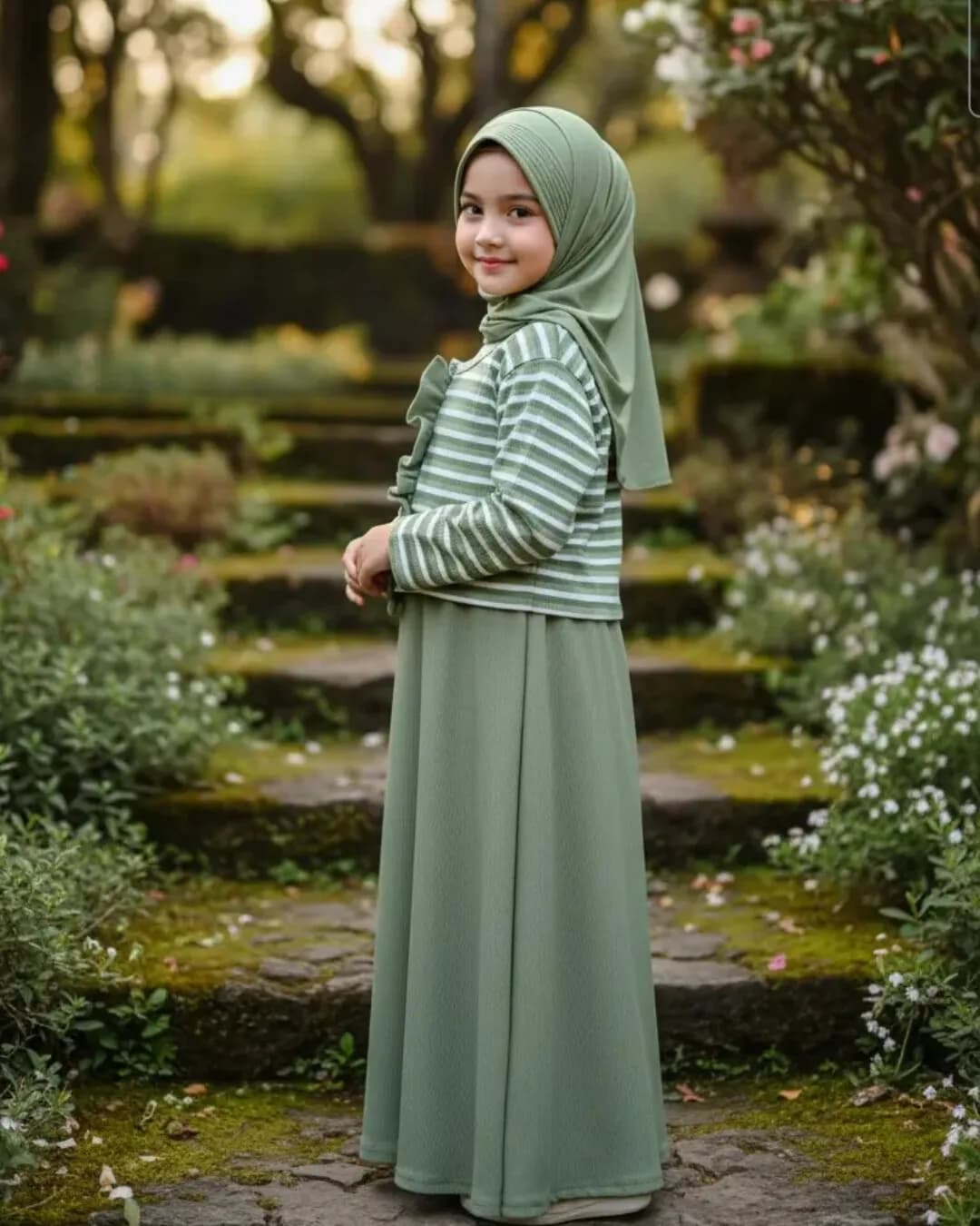 ALUNA KNIT OUTER - Gamis Dress Anak Perempuan Outer Knit Nyaman 5