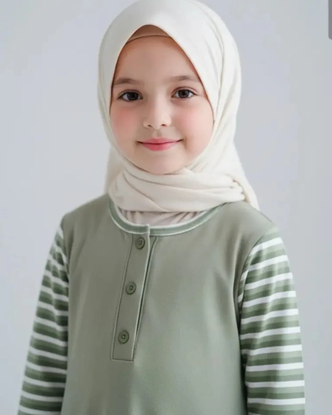 MAMIEKIDS AMEENA GAMIS - Gamis Dress Anak Perempuan Knit Kombinasi 5