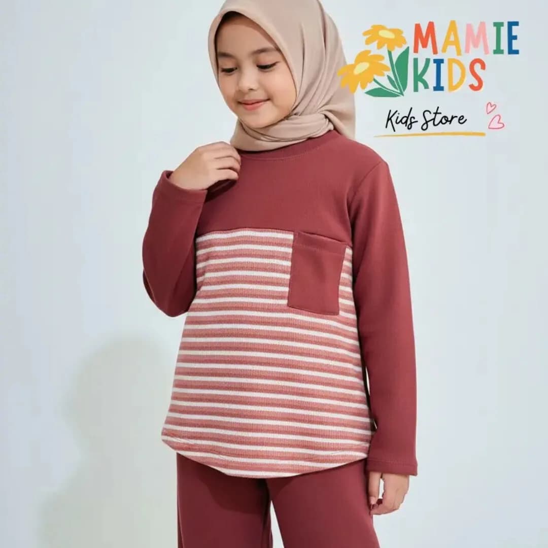 MAMIE KIDS ONESET COZY DUSTY PINK - Setelan Anak Perempuan Knit Nyaman 7